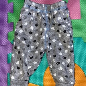 Paw print stretch pants